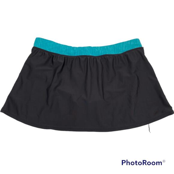 Gerry Activewear Stretch Gray Blue Mini Swim Skort Skirt Women's Size Medium - Picture 6 of 6